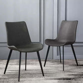 Black faux leather high-back chair with minimalist modern design for stylish seating main product image